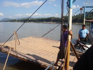 Ferry across the Mekong