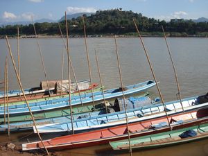 Mekong river looking across to Luang Prabang