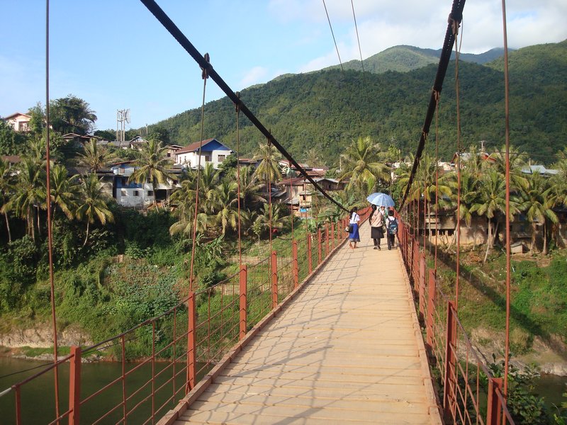Suspension bridge at Muang Khua