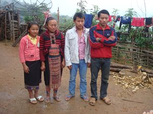 The family we stayed with in Akha Loma village