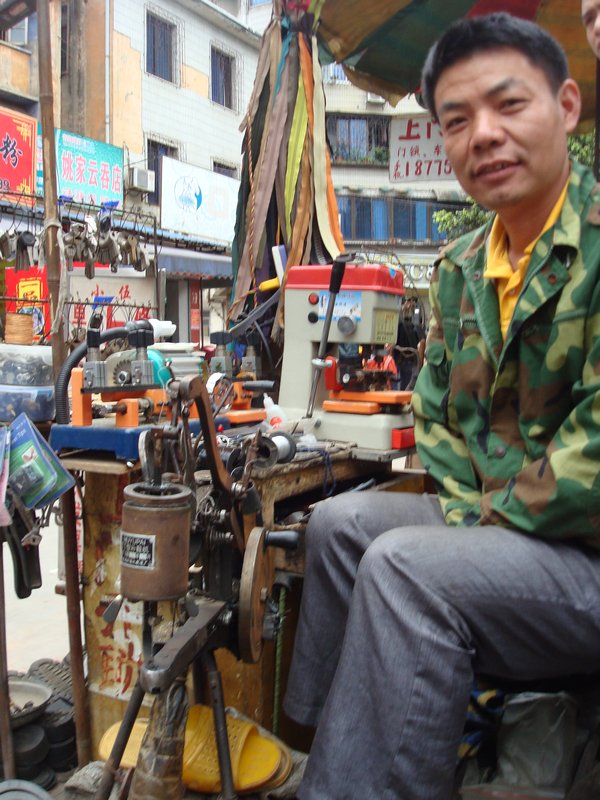 The guy that repaired my daypack in Sanjiang