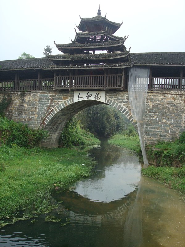 600 year old bridge on way to Zhaoxing