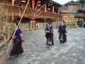 Xijiang - Ladies walking off after their performance