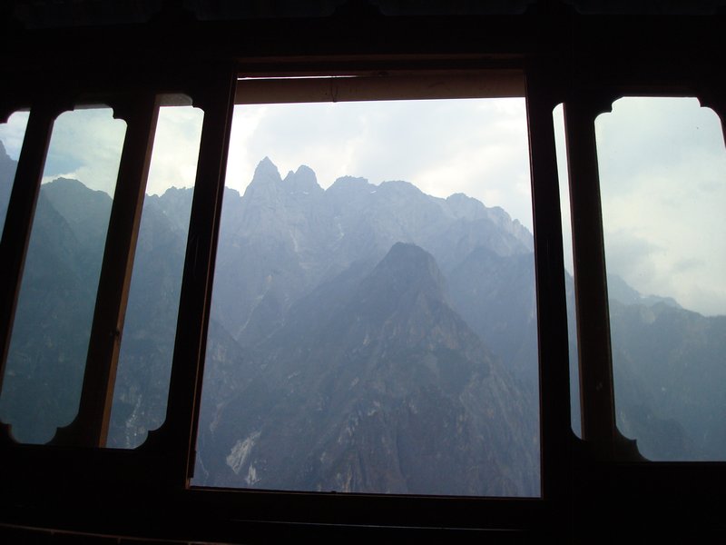 Tiger Leaping Gorge - View from our room at Halfway Guesthouse