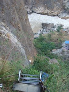 Tiger Leaping Gorge - steep ladder