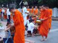 Monks receiving alms in Luang Prabang