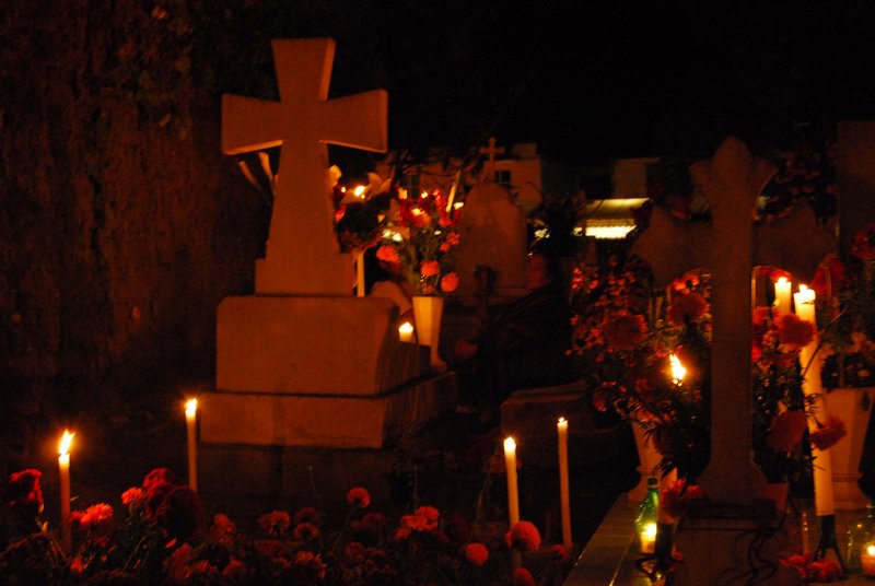 Day of the Dead in Graveyard