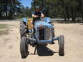 Joe driving the tractor