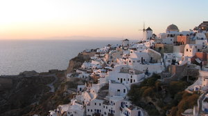 Oia during sunset