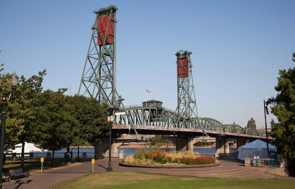 Hawthorne Bridge over the Willamette River