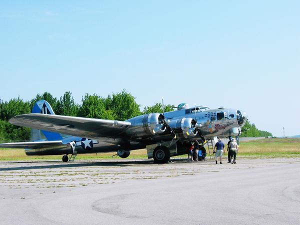 The B17 at Bar Harbour Airport