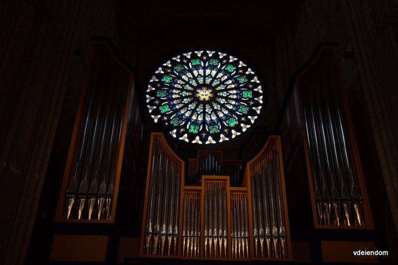organ with rose window