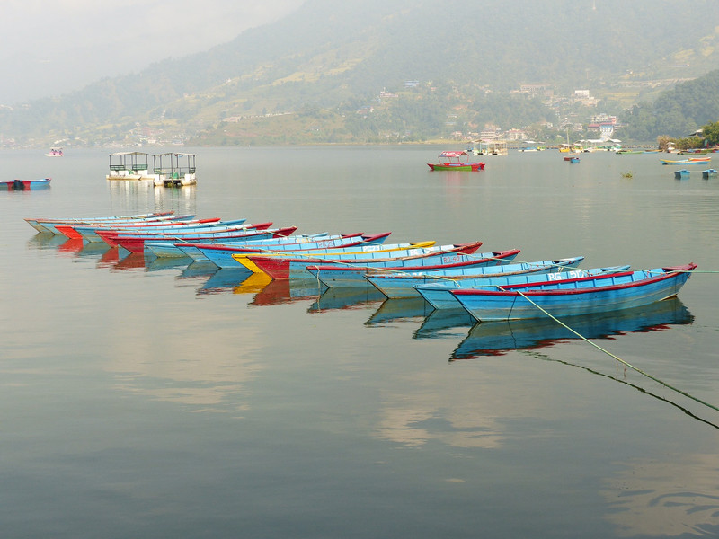 boats on Fewa lake, Pokhara