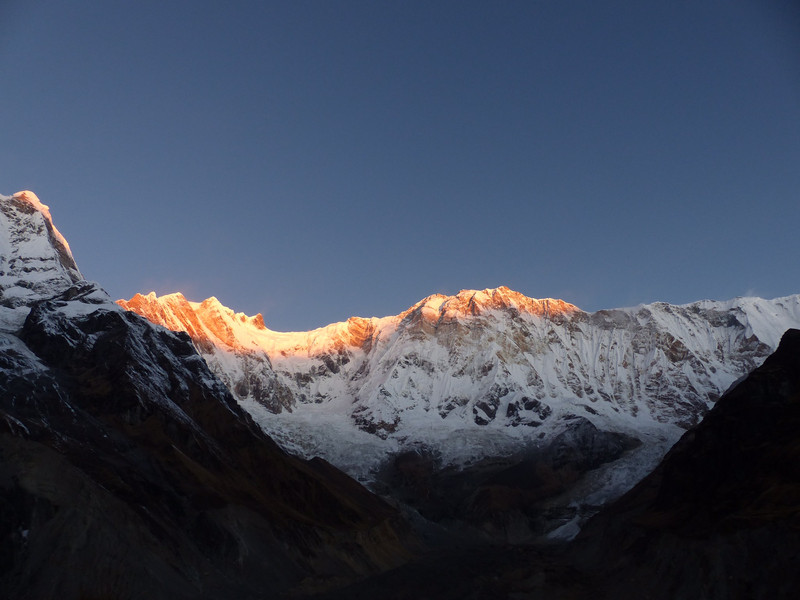 sunrise on the Annapurnas