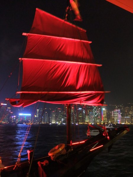 red sails at night