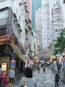 promenading in Hong Kong