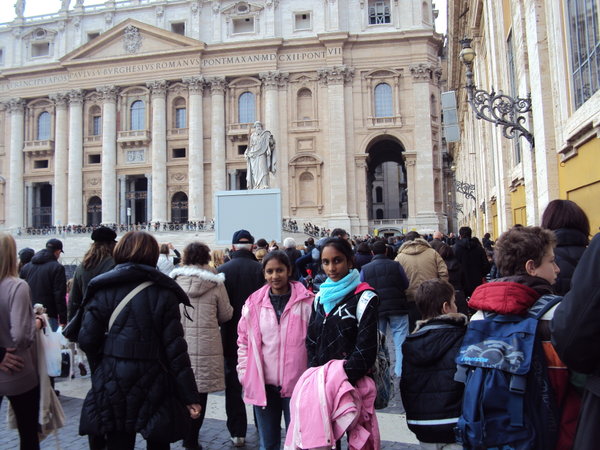 Outside St Peter's Basilica