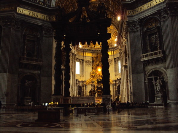 Inside St Peter's Basilica