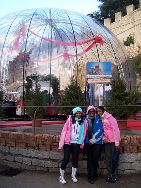 Outside the snow globe