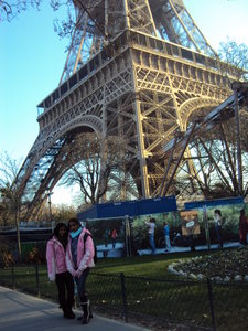 Outside the Eiffel Tower
