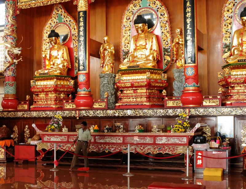 inside the buddhist temple