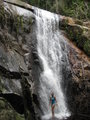 Joanne under Feiticeira Waterfall