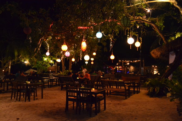 Romantic dinner on the beach