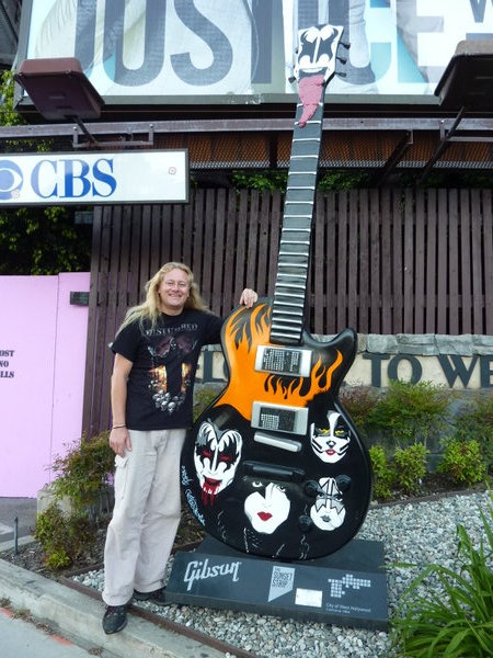 Sunset Strip with Kiss guitar