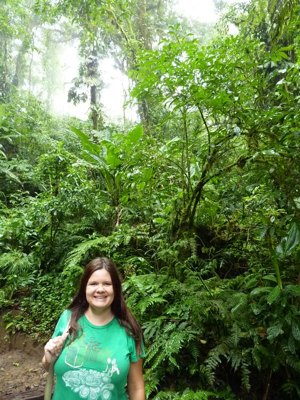 Suzanne in the Cloud Forest at Santa Elena