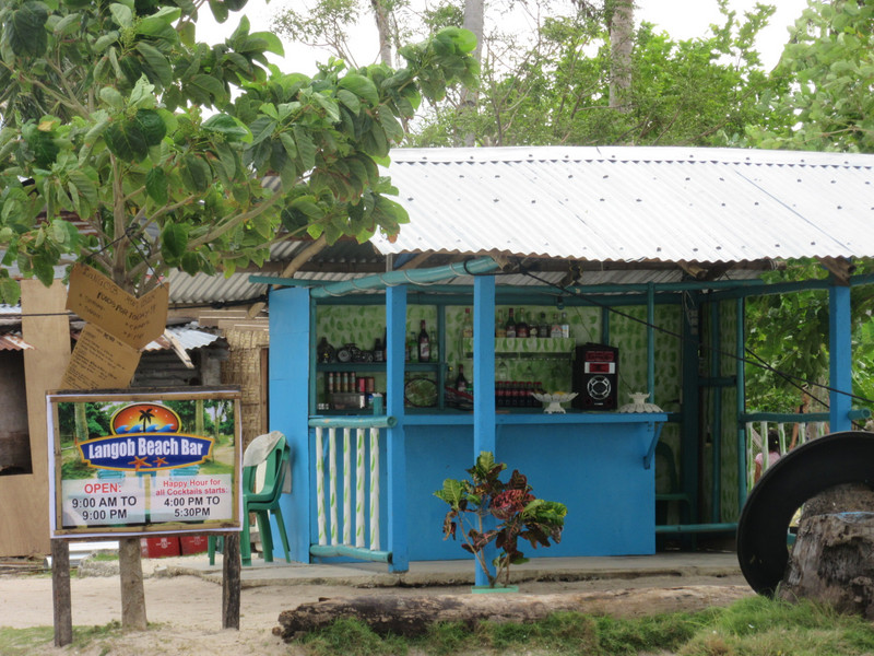 Langob beach bar - a little slice of heaven with the greenist Margaritas you've ever seen