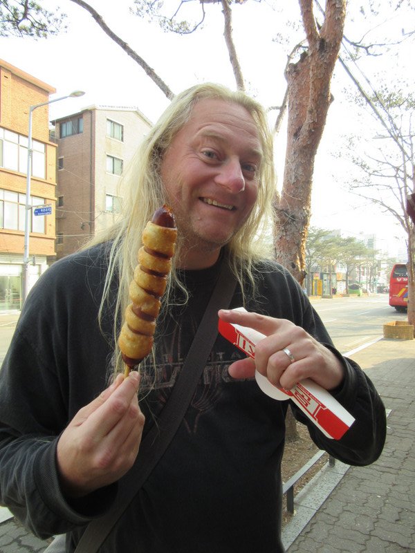 Yep, another in the series entitled 'David with sausage on a stick'