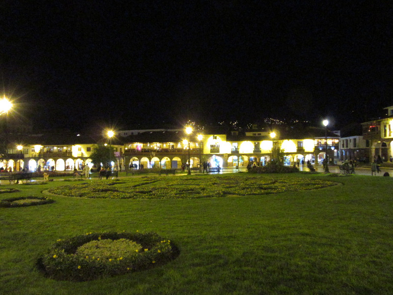 Cusco - Plaza de Armes at night