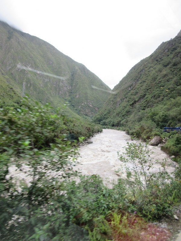 Train journey from Ollantaytambo to MachuPicchu Pueblo/Aguas Calientes
