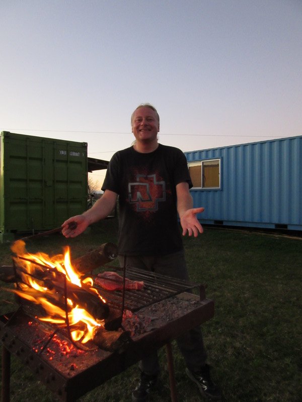 Cooking up Asado on a Uruguayan barbeque