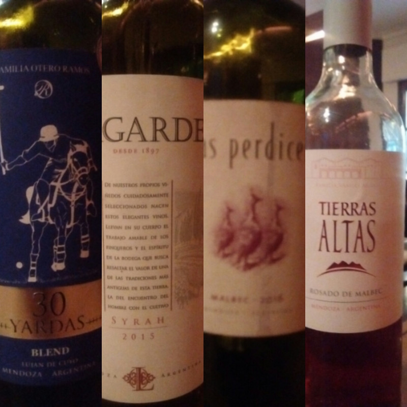 4 of the 5 wines we tried at Wine Not