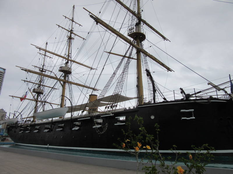 The Esmerelda, well a replica, the original sits at the bottom of the bay