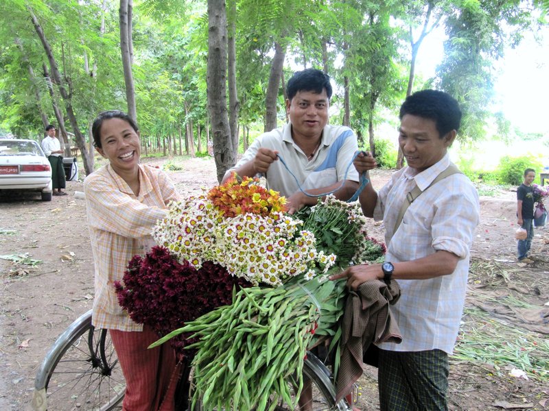 Taking flowers to market