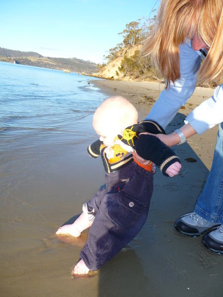 George and his first taste of the sea