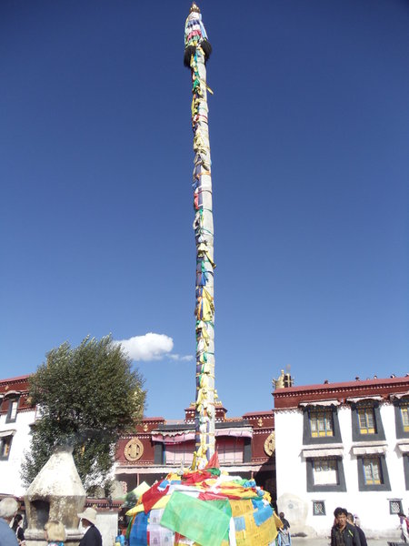 Prayer tower in front of Jokhang Temple