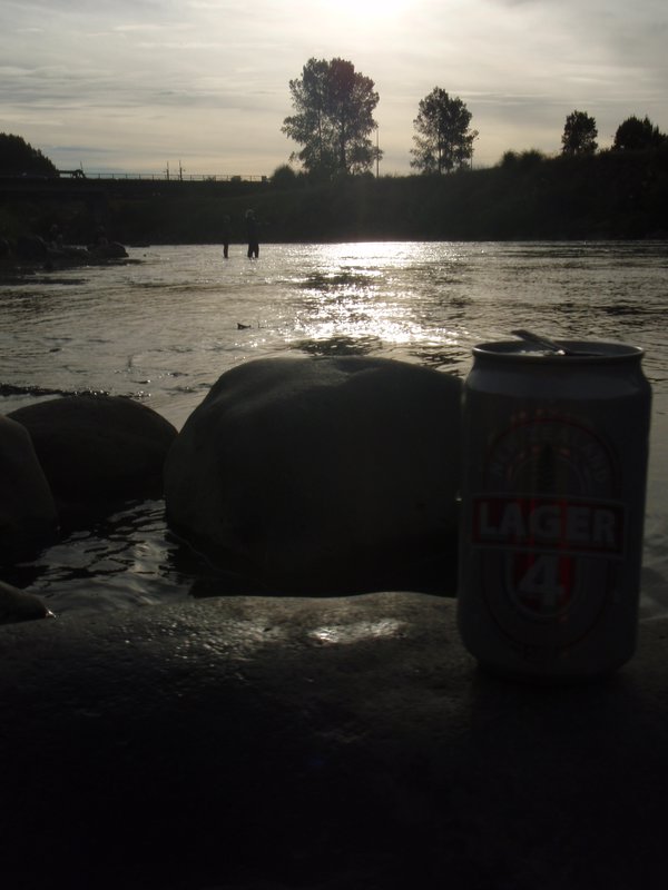 cheap beer by the river