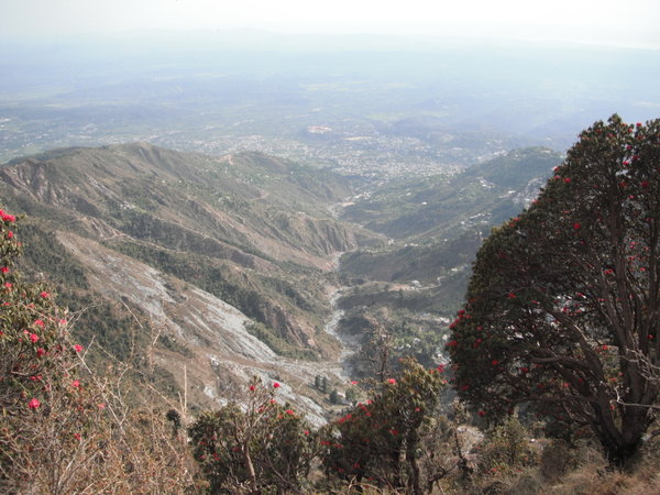view of Himachal pradesh from base of Himalaya