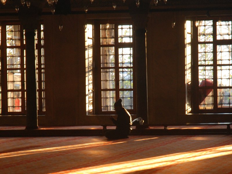 Beautiful shot inside Blue Mosque