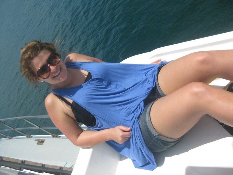 Just chilling on the Catamaran back 