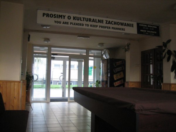 lobby of the hostel