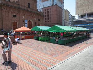 Book stalls in plaza