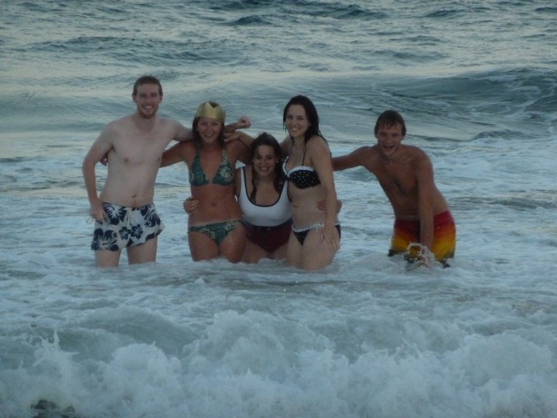 Christmas Day dip - the water was freezing!