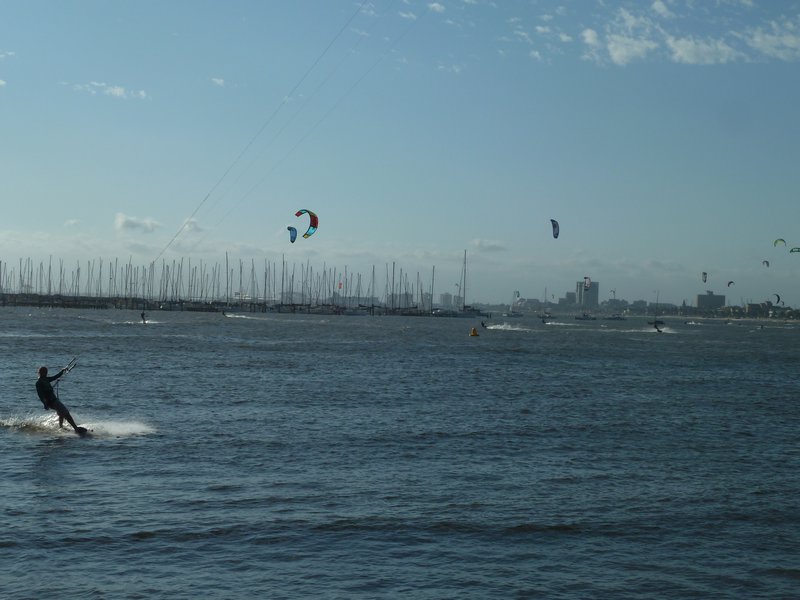 Kite boarding at St Kilda 