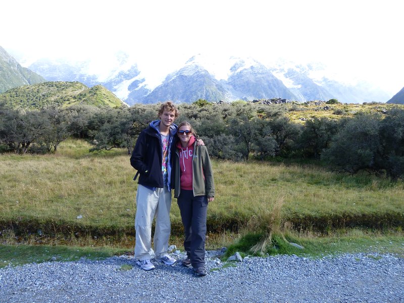 On walk to Mount Cook 