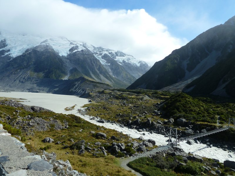 Mount Cook (behind the clouds)