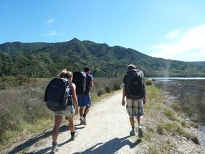 Start of trek in Abel Tasman 